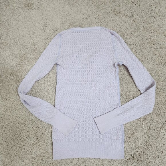 Victoria's Secret Lavender Crew-Neck Hollow Sweater XS - Picture 2 of 4